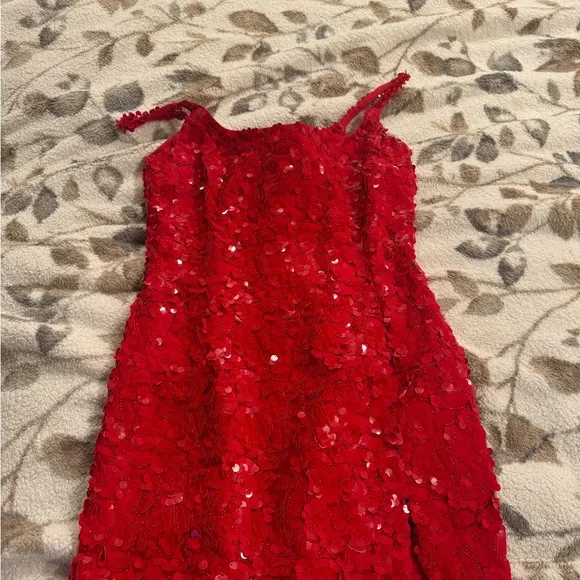 Nadine Merabi Dresses | Nadine Merabi Red Sheath Cocktail Dress Spaghetti Strap | Color: Red | Size: 8 | Xxxklrxxx's Closet